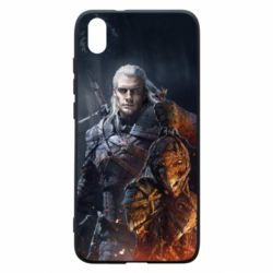 Чехол для Xiaomi Redmi 7A The witcher and witches head - PrintSalon