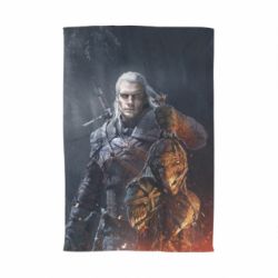 Полотенце с принтом The witcher and witches head - PrintSalon