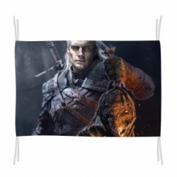 Флаг The witcher and witches head - PrintSalon