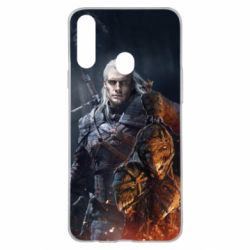 Чехол для Samsung A20s The witcher and witches head - PrintSalon
