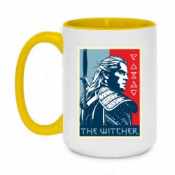 Чашка двухцветная 420ml The witcher poster - PrintSalon