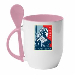 Чашка с ложкой The witcher poster - PrintSalon