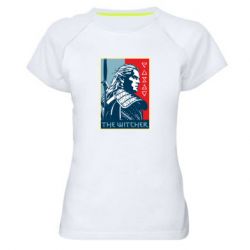 Женская футболка для спорта The witcher poster - PrintSalon