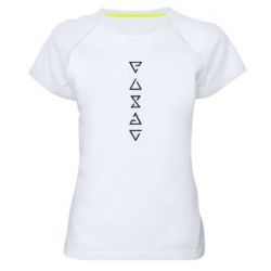 Женская футболка для спорта The Witcher Runes - PrintSalon