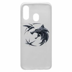 Чехол для Samsung A40 The  witcher: wolf and swallow - PrintSalon