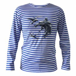 Тельняшка с длинным рукавом The  witcher: wolf and swallow - PrintSalon