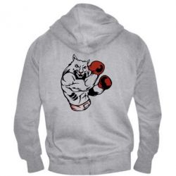 Мужское худи на молнии The Wolf Boxer - PrintSalon