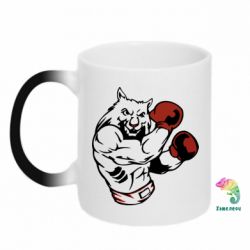 Чашка-хамелеон The Wolf Boxer - PrintSalon