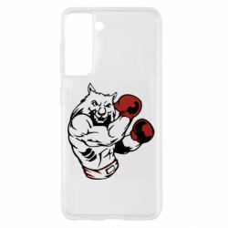 Чехол для Samsung S21 The Wolf Boxer - PrintSalon