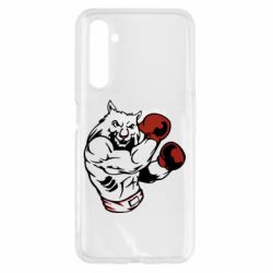 Чехол для Realme 6 The Wolf Boxer - PrintSalon