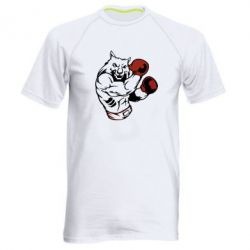 Мужская футболка для спорта The Wolf Boxer - PrintSalon