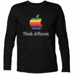 Футболка с длинным рукавом Think different. - PrintSalon
