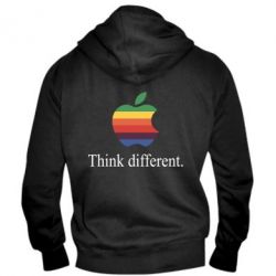 Мужское худи на молнии Think different. - PrintSalon