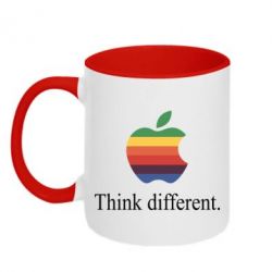 Чашка двокольорова Think different.