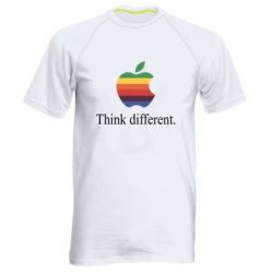 Мужская футболка для спорта Think different. - PrintSalon