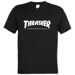 Мужская футболка  с V-образным вырезом Thrasher Magazine - PrintSalon