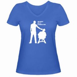 Жіноча футболка з V-подібним вирізом Three minutes. - PrintSalon