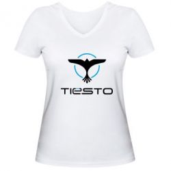Женская футболка с V-образным вырезом Tiesto Logo 3 - PrintSalon