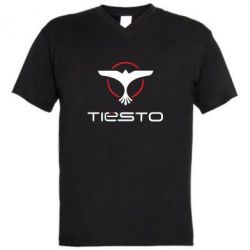 Мужская футболка  с V-образным вырезом Tiesto Logo 3 - PrintSalon