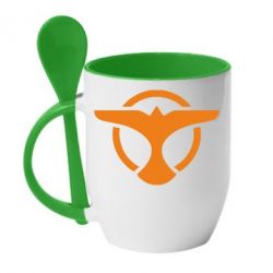 Чашка с ложкой Tiesto Logo - PrintSalon