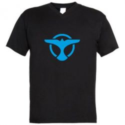 Мужская футболка  с V-образным вырезом Tiesto Logo - PrintSalon