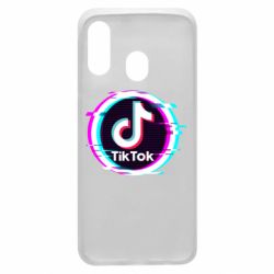 Чехол для Samsung A40 Tik tock glitch ring - PrintSalon