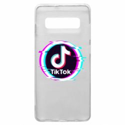 Чехол для Samsung S10+ Tik tock glitch ring - PrintSalon