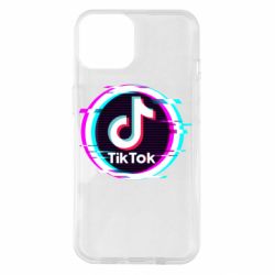 Чехол для iPhone 14 Tik tock glitch ring