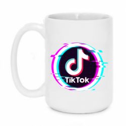 Чашка 420ml Tik tock glitch ring - PrintSalon