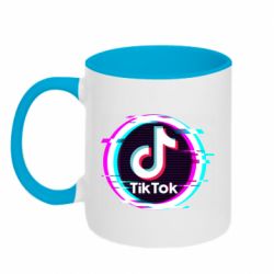 Чашка двухцветная 320ml Tik tock glitch ring - PrintSalon