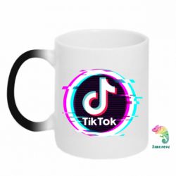 Чашка-хамелеон Tik tock glitch ring - PrintSalon