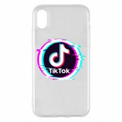 Чехол для iPhone X/Xs Tik tock glitch ring - PrintSalon