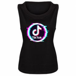 Женская майка Tik tock glitch ring - PrintSalon