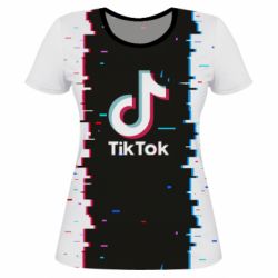Женская футболка 3D Tik tok band-PrintSalon Женская футболка 3D Tik tok band