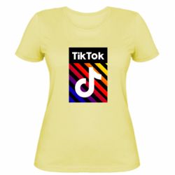 Женская футболка Tik Tok Colorful Logo - PrintSalon