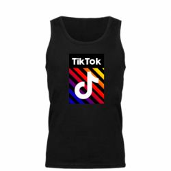Мужская майка Tik Tok Colorful Logo - PrintSalon