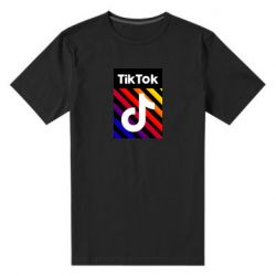 Мужская футболка премиум Tik Tok Colorful Logo - PrintSalon