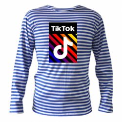 Тельняшка с длинным рукавом Tik Tok Colorful Logo - PrintSalon