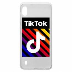 Чехол для Samsung A10 Tik Tok Colorful Logo