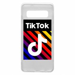 Чехол для Samsung S10 Tik Tok Colorful Logo - PrintSalon