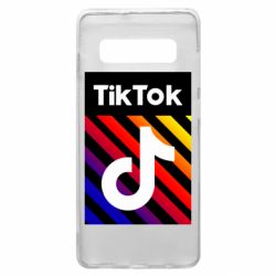 Чехол для Samsung S10+ Tik Tok Colorful Logo - PrintSalon
