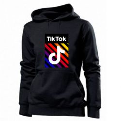 Женское худи Tik Tok Colorful Logo - PrintSalon