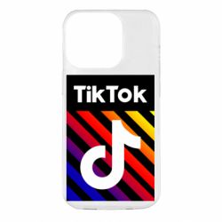 Чехол для iPhone 14 Pro Tik Tok Colorful Logo - PrintSalon