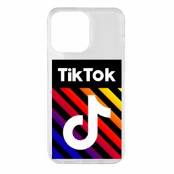 Чехол для iPhone 14 Pro Max Tik Tok Colorful Logo - PrintSalon