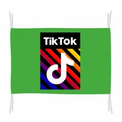 Флаг Tik Tok Colorful Logo - PrintSalon