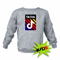 Детский свитшот Tik Tok Colorful Logo - PrintSalon