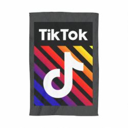 Полотенце с принтом Tik Tok Colorful Logo - PrintSalon