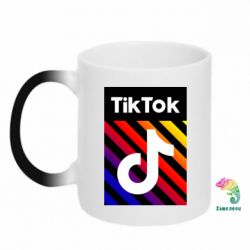 Чашка-хамелеон Tik Tok Colorful Logo - PrintSalon