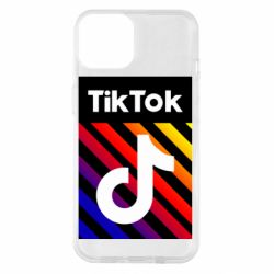 Чехол для iPhone 14 Tik Tok Colorful Logo