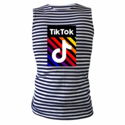 Майка-тельняшка Tik Tok Colorful Logo - PrintSalon